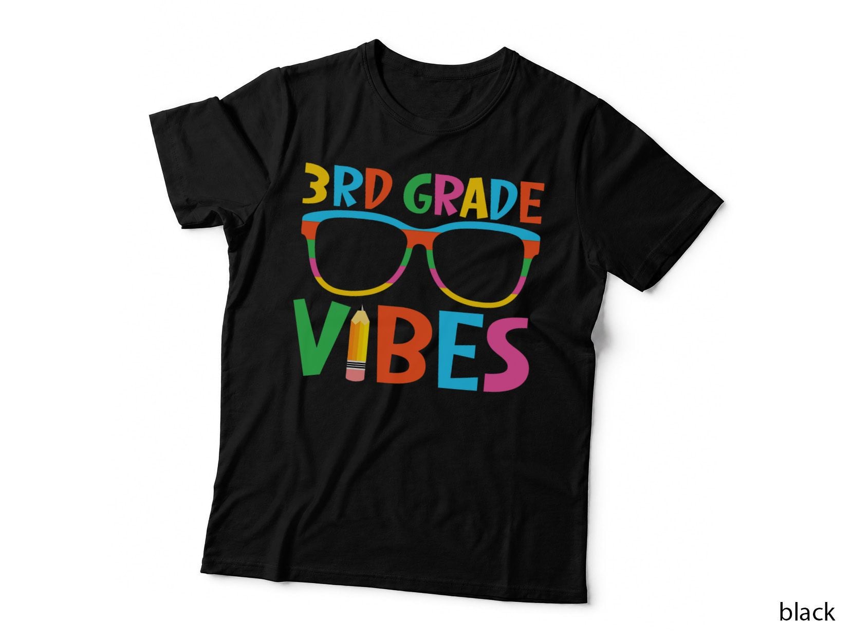 Third Grade Vibes Back to School 3rd Retro Teacher Women Kid T-Shirt