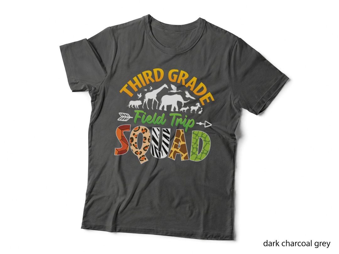 Third Grade Zoo Field Trip Squad Matching Teacher Students T-Shirt