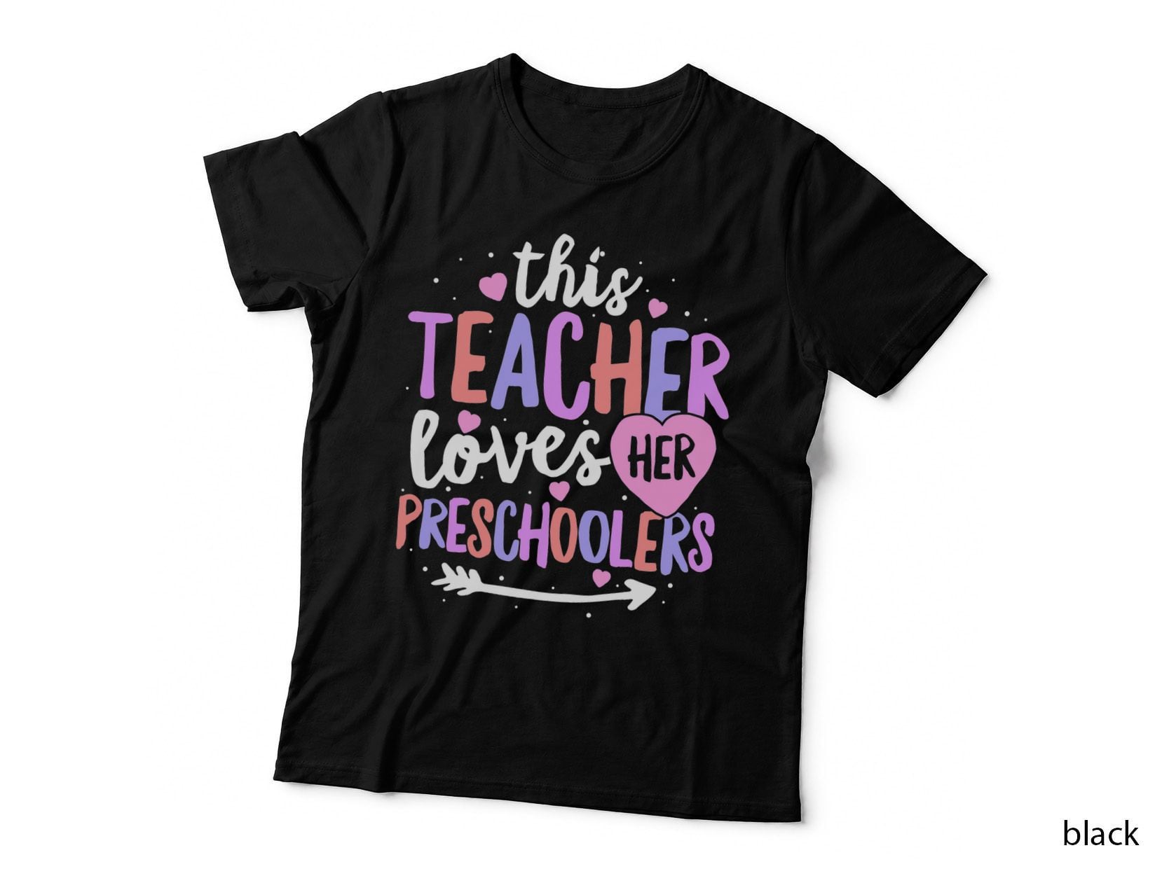This Teacher Loves Her Preschoolers T-Shirt Valentines Day T-Shirt