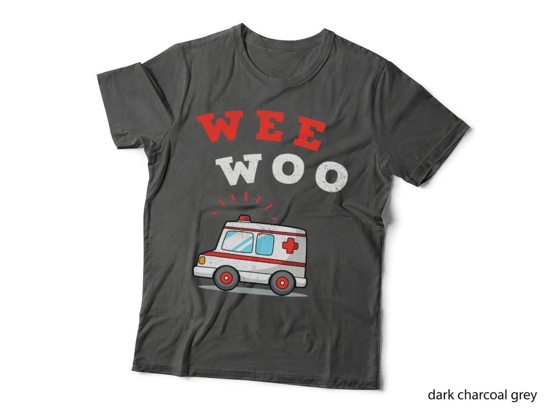 Wee Woo Ambulance AMR Funny EMS EMT Paramedic Gift T-Shirt