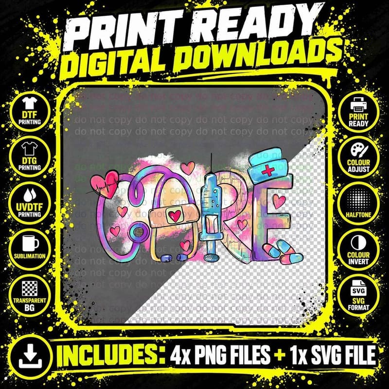 Women Nurse Life Healthcare Worker Medical Assistant Png SVG Digital Bundle