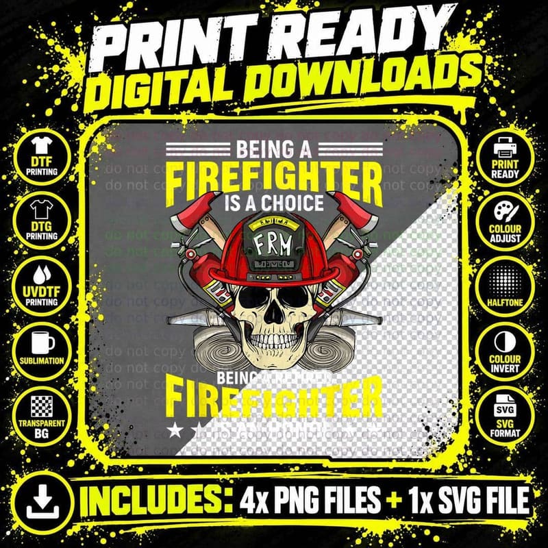 Being a Retired Firefighter Is an Honor Fireman Fire Png SVG Digital Bundle