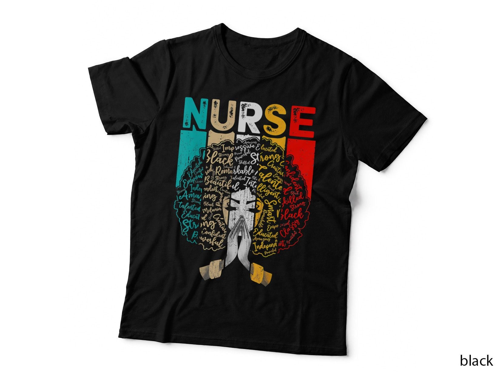 Black History Month Nurse Melanin African American Women T-Shirt