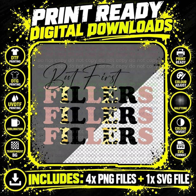 But First Fillers Lip Filler Med Spa Nurse Injector Png SVG Digital Bundle