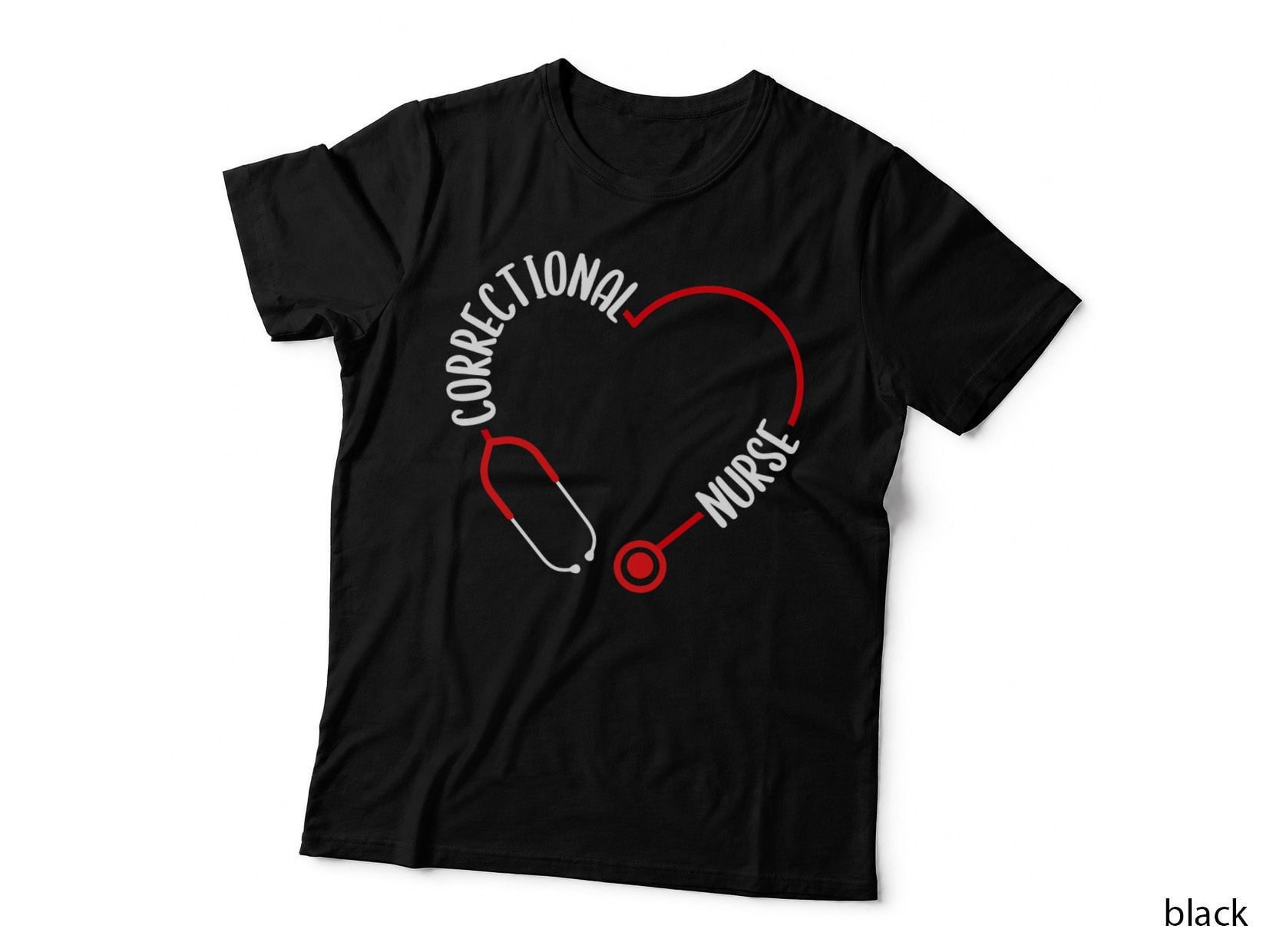 Correctional Nurse Stethoscope Nurses Nursing Essentials T-Shirt