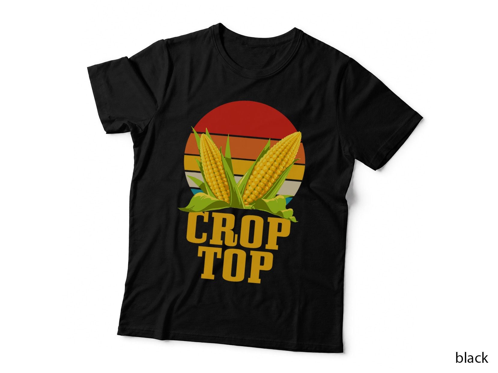 Crop Top Farming Crops Farm Corn Vintage Funny Farmer T-Shirt
