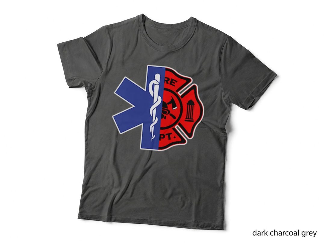 EMT Firefighter Shirt Firefighter Two Sided EMS Gift T-Shirt