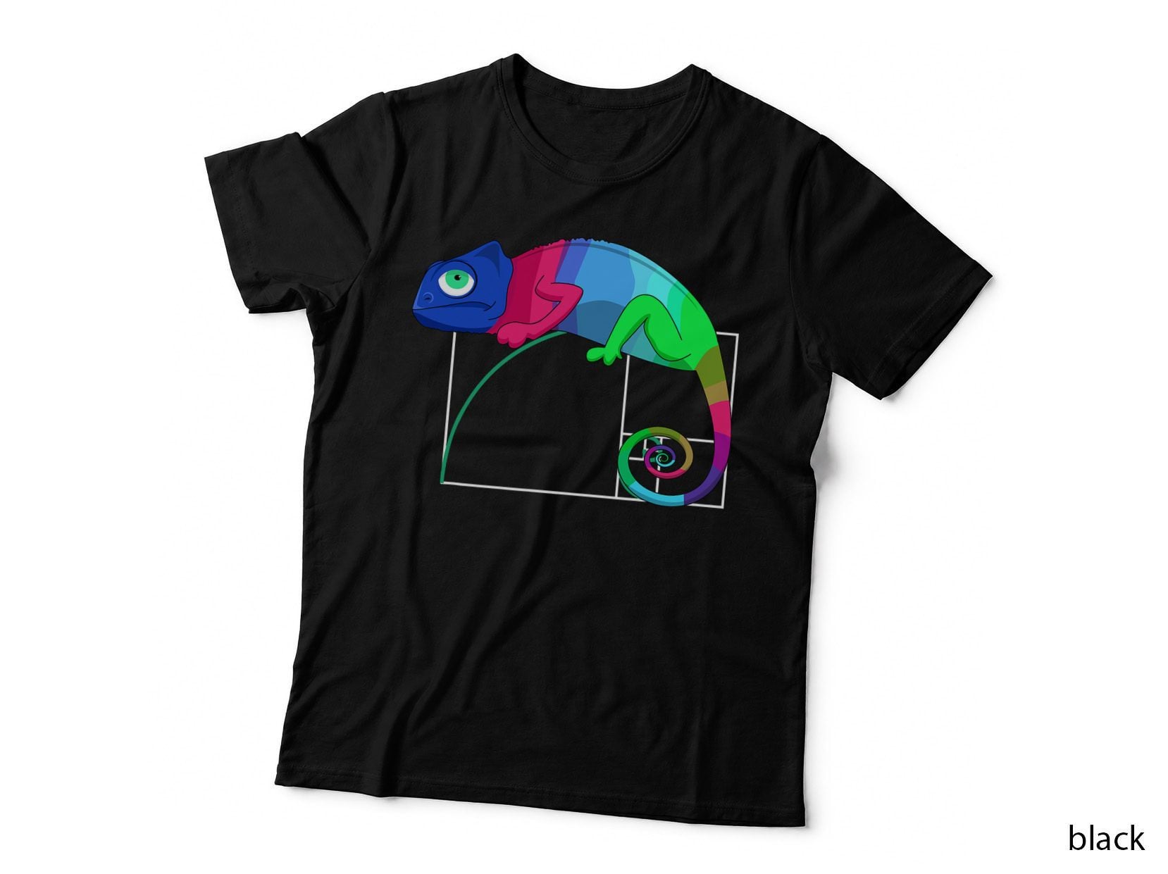 Fibonacci Tag Golden Ratio Math Chameleon Maths Teacher T-Shirt