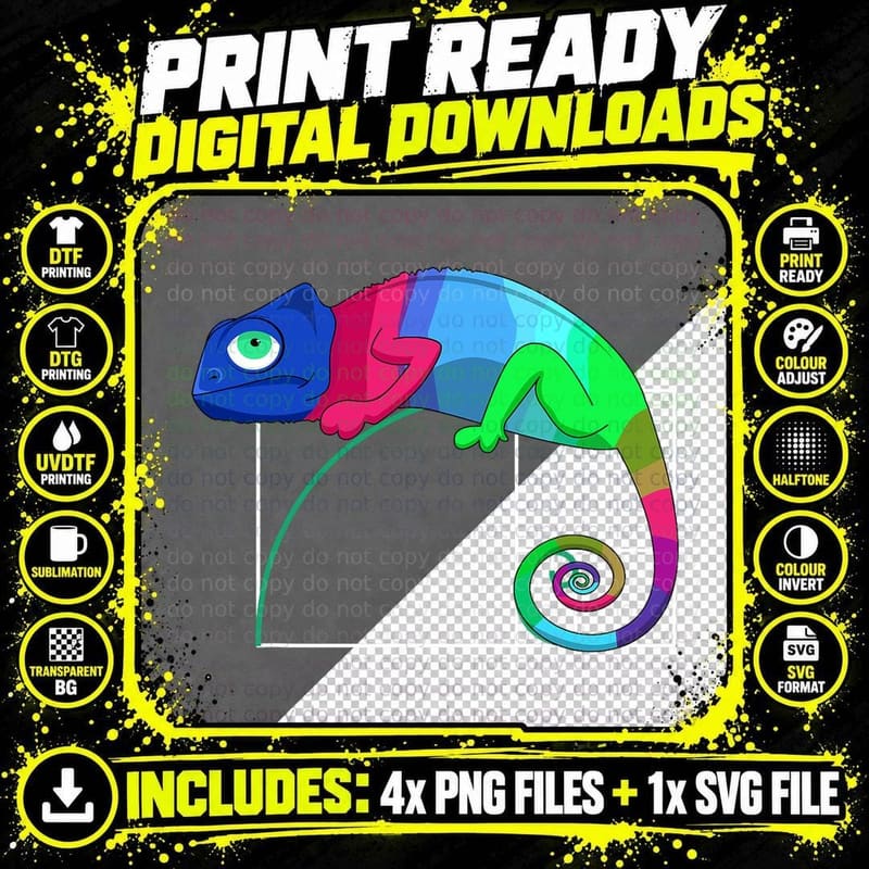 Fibonacci Tag Golden Ratio Math Chameleon Maths Teacher Png SVG Digital Bundle
