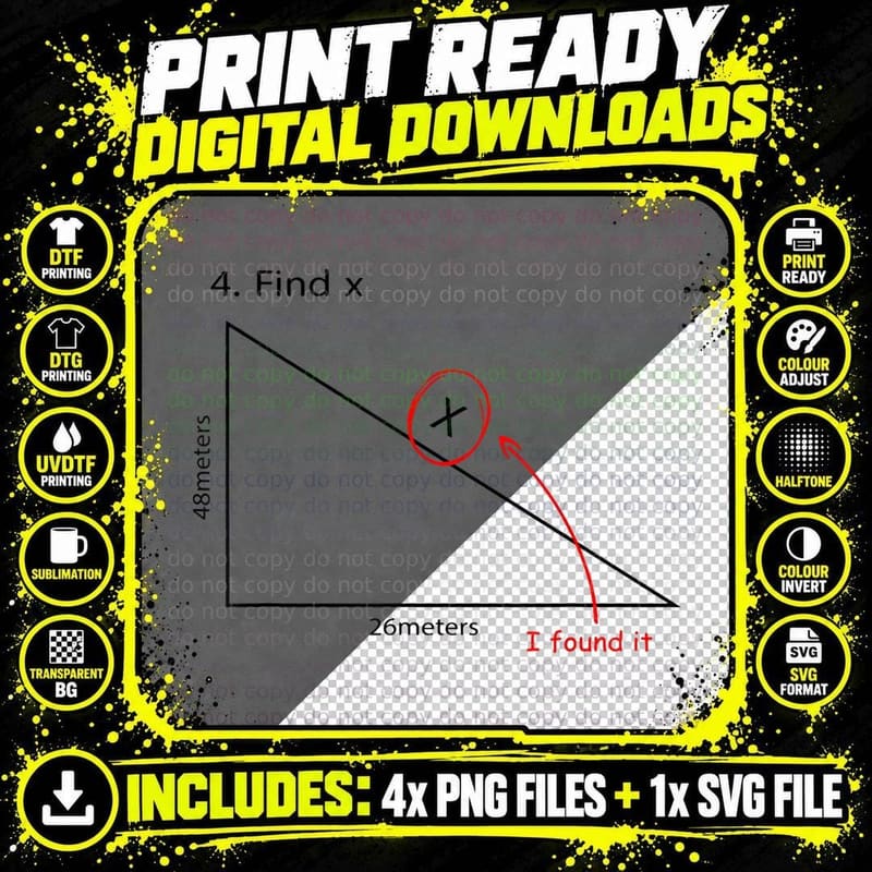 Find X Funny Math Pun Cool Math Nerd Math Teacher Png SVG Digital Bundle