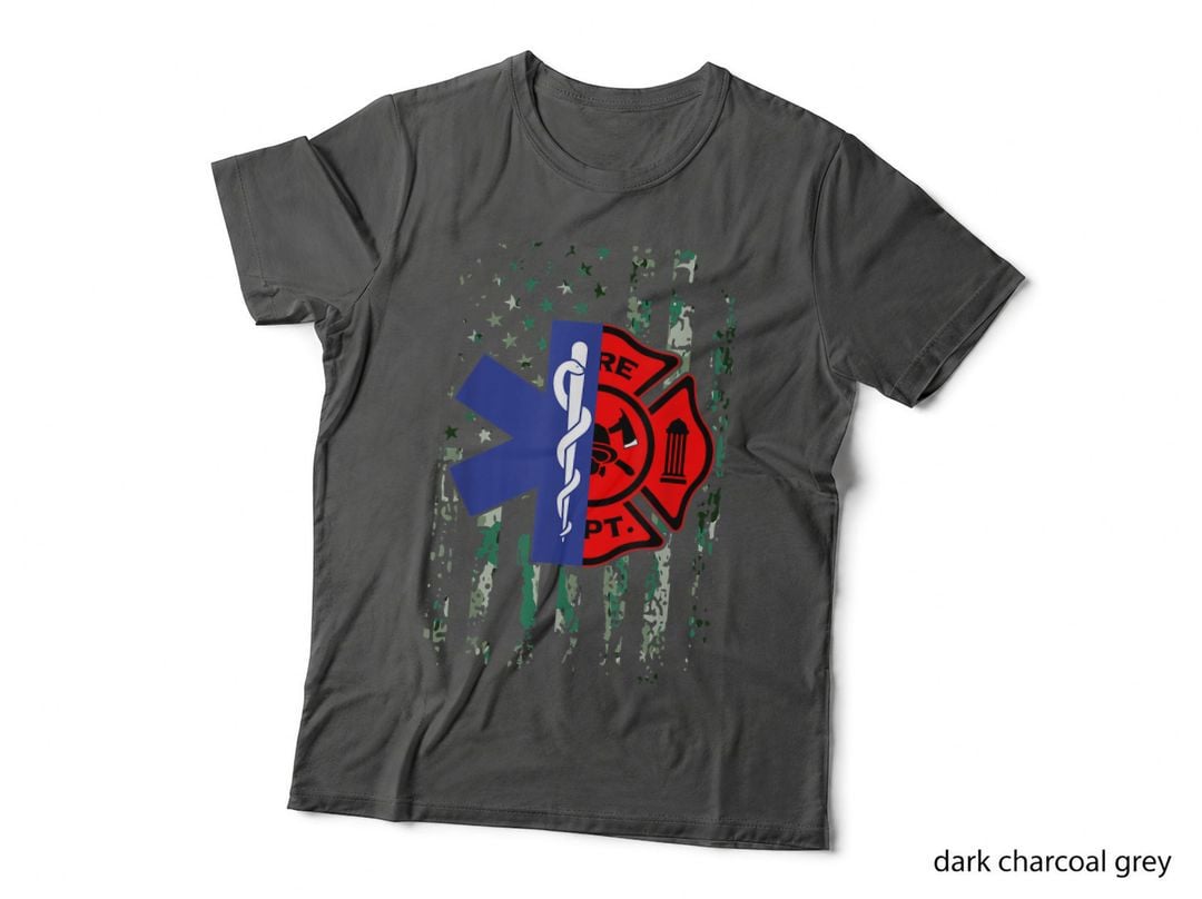 Firefighter EMT Firefighter EMS Camouflage Paramedic T-Shirt
