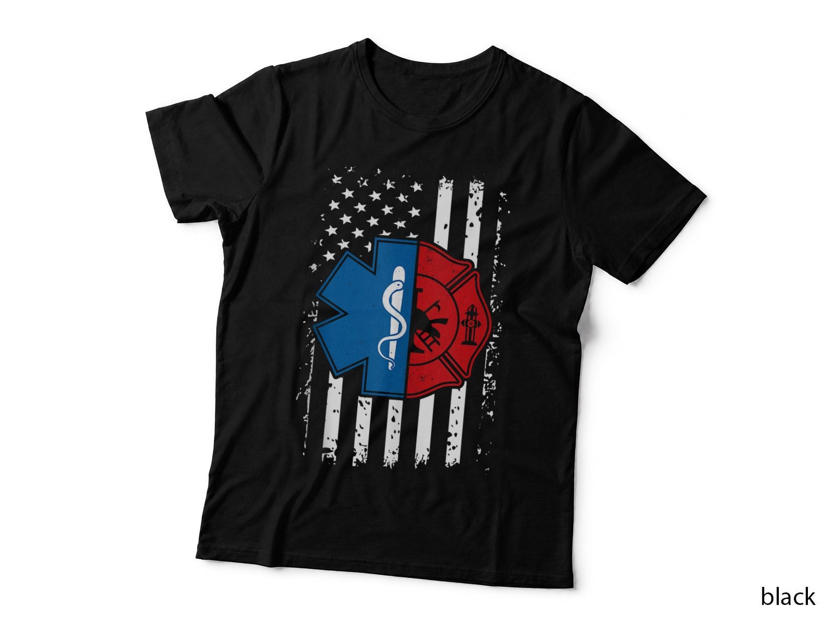 Firefighter EMT US Flag EMT Firefighter EMS, Firefighter Gift Tee