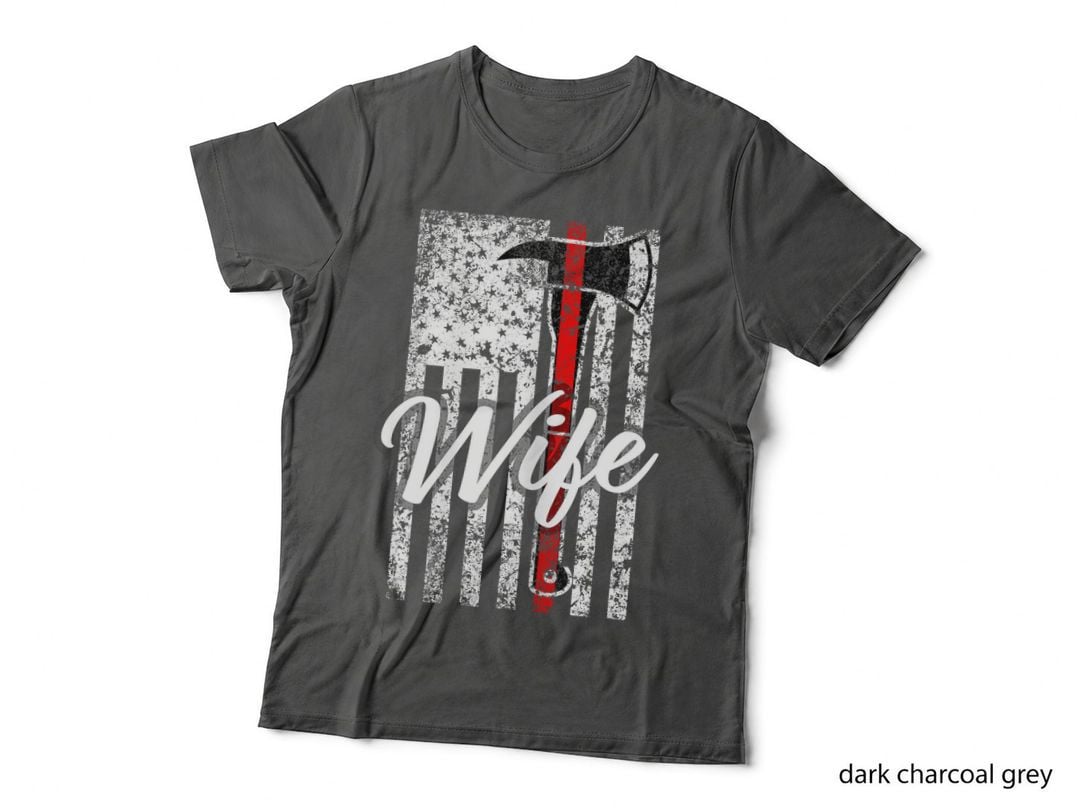 Firefighter Wife Fireman's Wife Thin Red Line Shirt T-Shirt