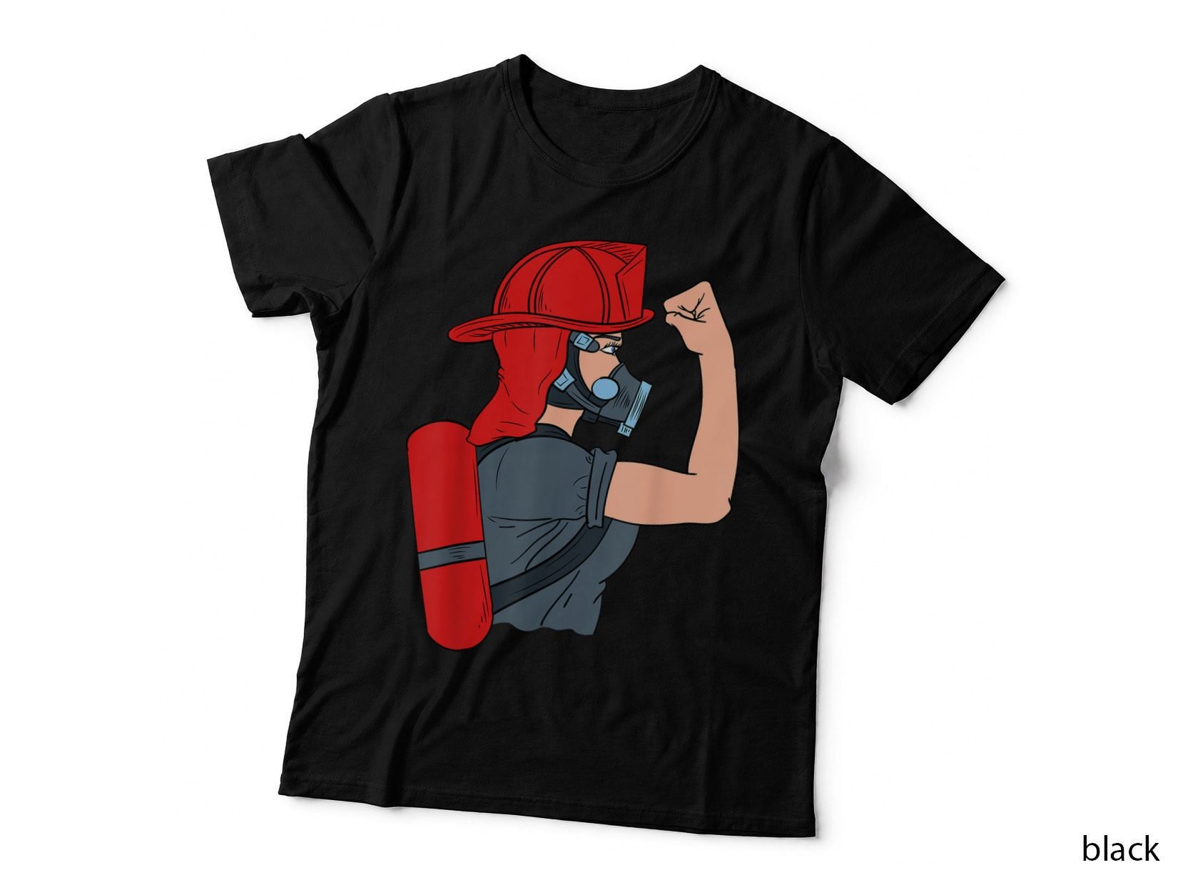 Firewoman Firefighter Women Firefighting Rescuer Volunteer T-Shirt