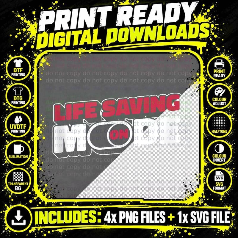 First Responder Mode on Ambulance Firefighter Paramedic Png SVG Digital Bundle