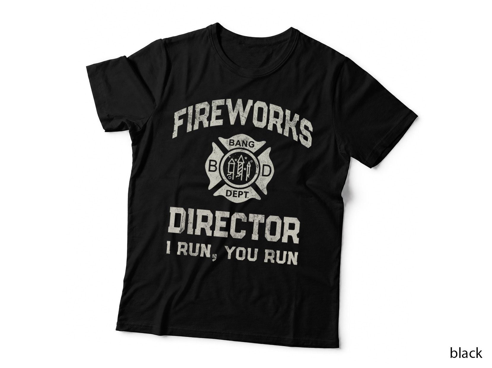 Funny Fireworks Director Pyro Technician Firefighter America T-Shirt