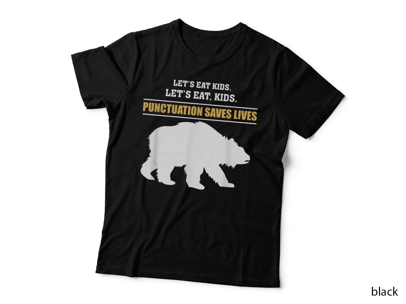 Funny Let's Eat Kids Punctuation Saves Lives Grammar Teacher T-Shirt