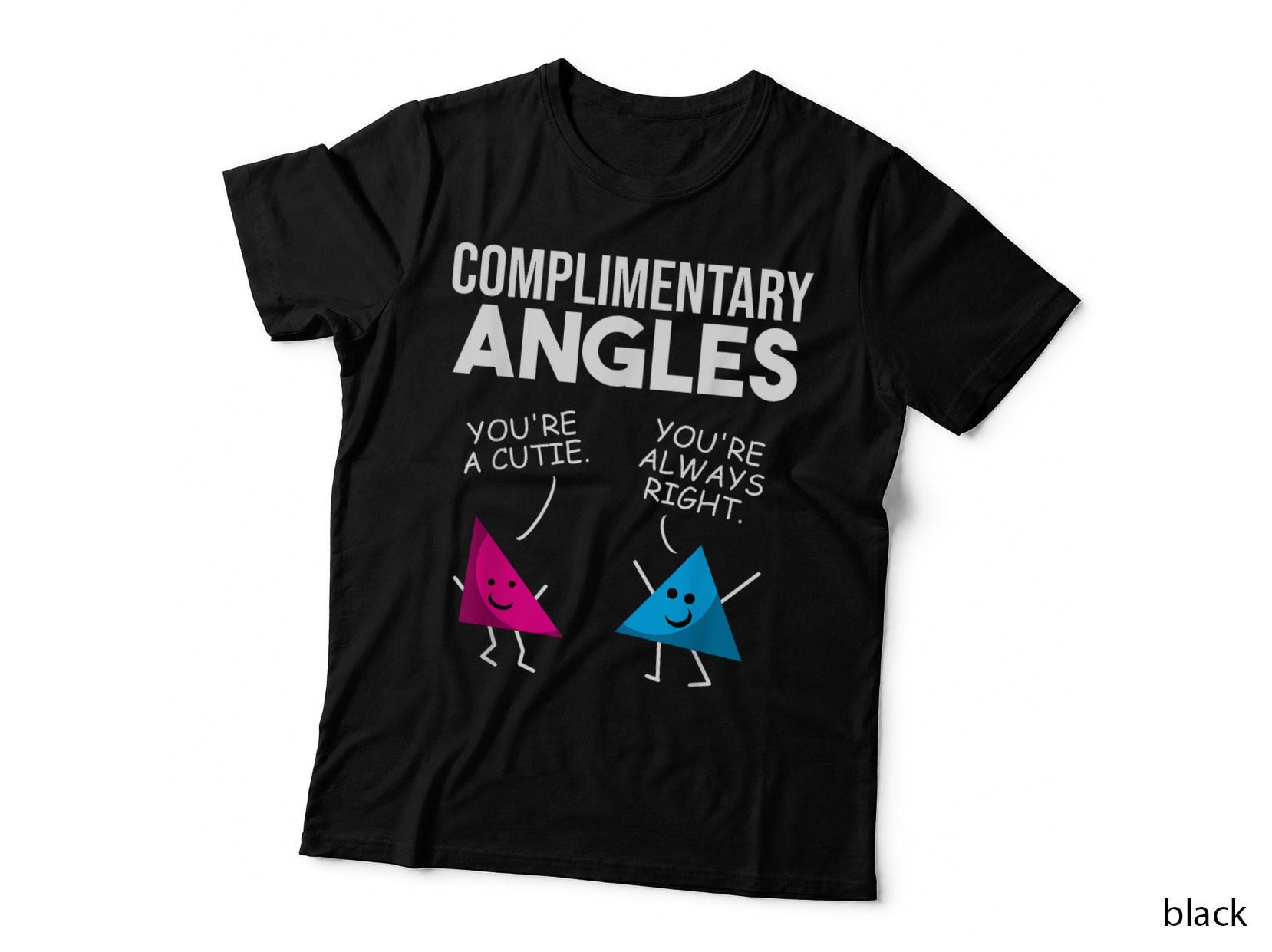 Funny Right Acute Triangle Math Teacher Gift Cool Geometry T-Shirt