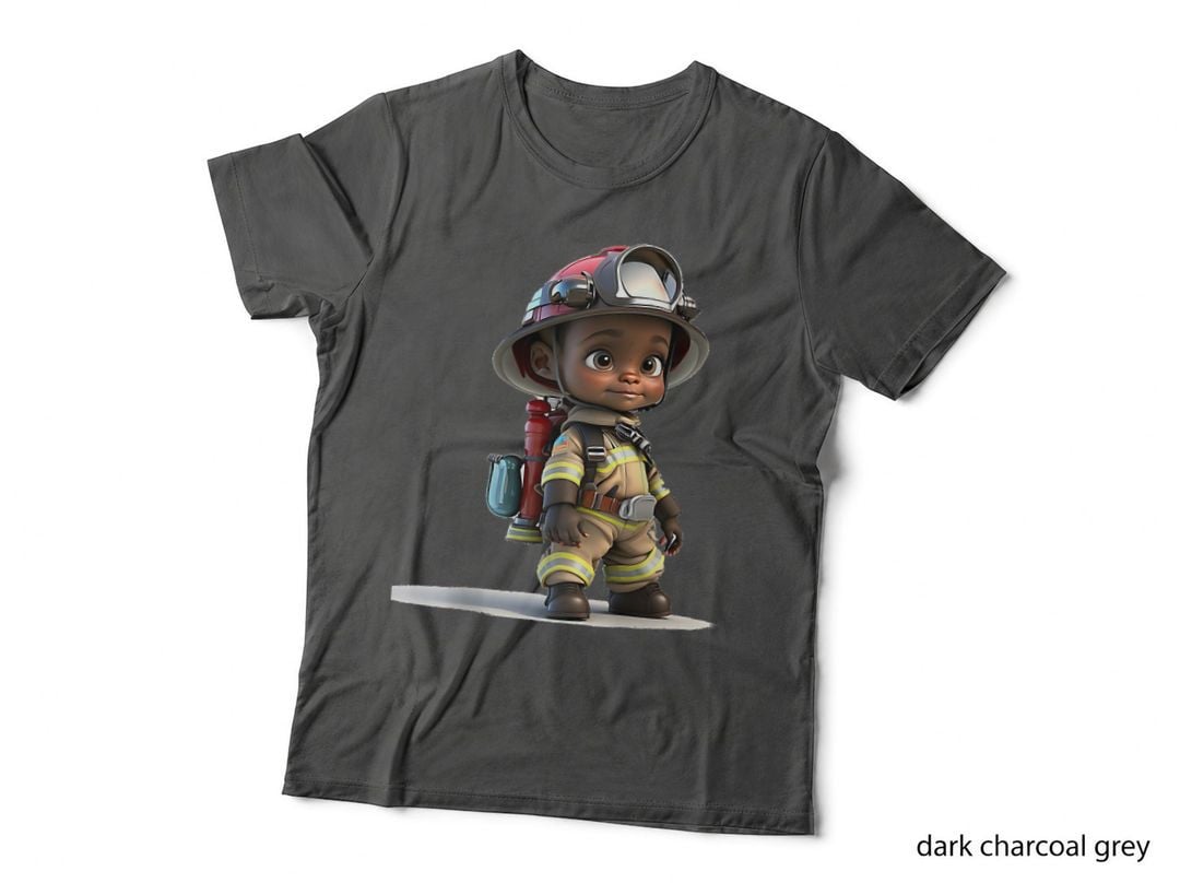Future Firefighter Hero - Cute Kid in Firefighter Uniform T-Shirt
