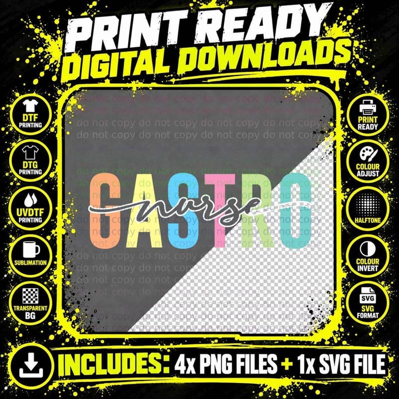 Gastro Nurse Gastroenterologist Gastroenterology T-Shirt Png SVG Digital Bundle