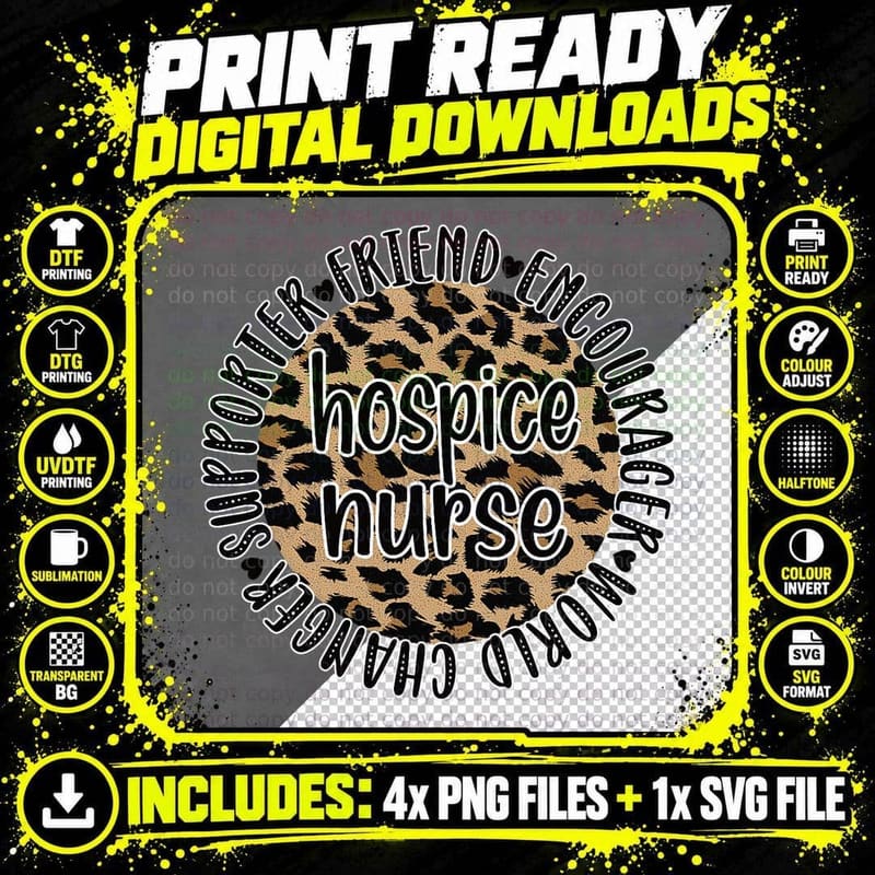 Hospice Nurse Appreciation Palliative Nurse T-Shirt Png SVG Digital Bundle