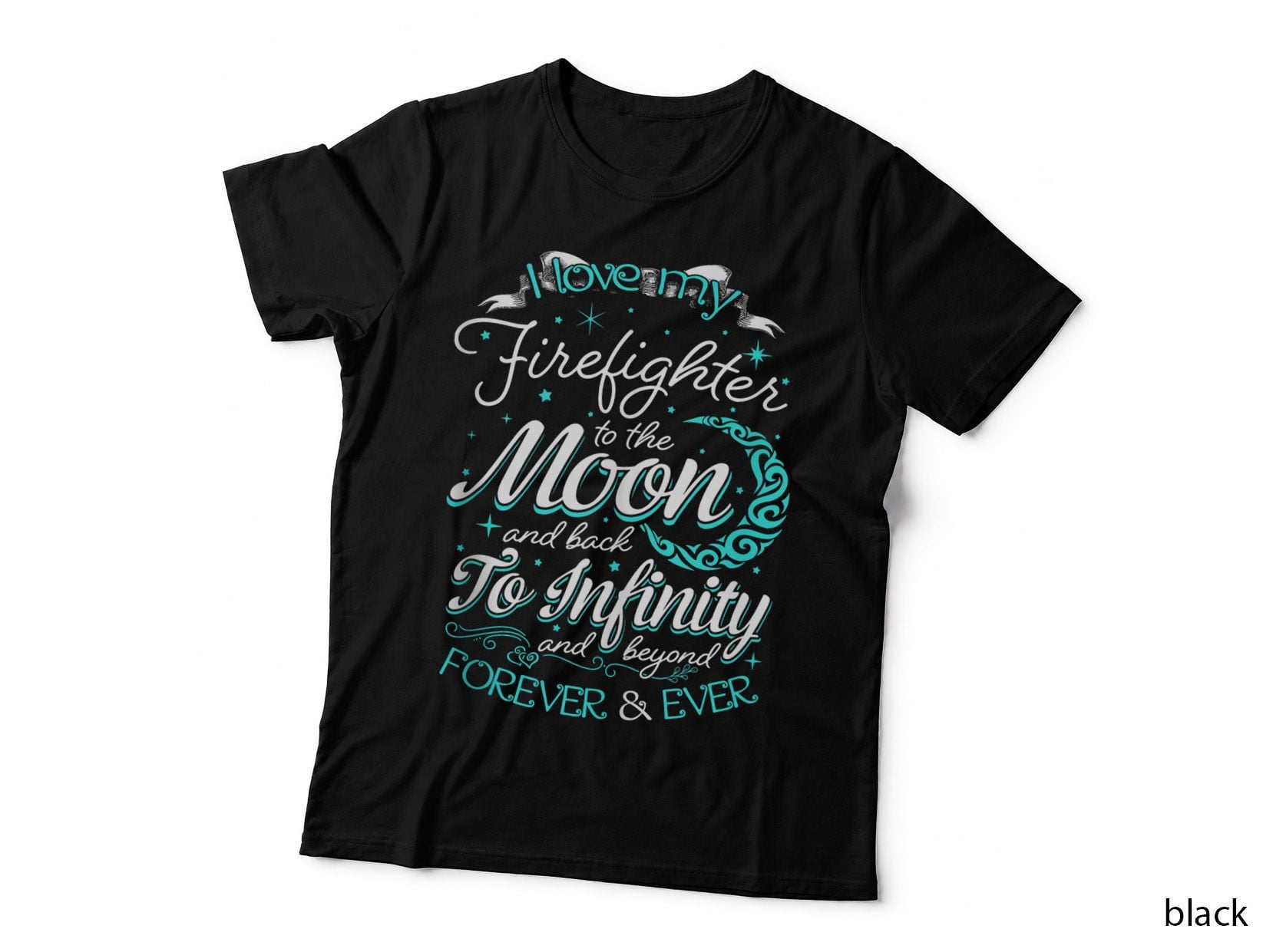 I Love My Firefighter Fireman's Girlfriend Wife, Firefighter T-Shirt