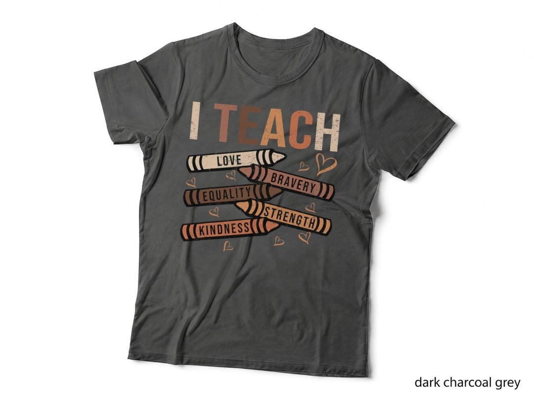 I Teach Black History Month Melanin Afro African Teacher T-Shirt
