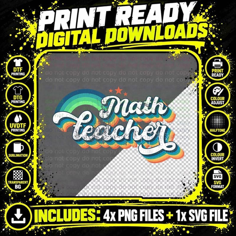I'm Math Teacher Men Women for Back to School T-Shirt Png SVG Digital Bundle