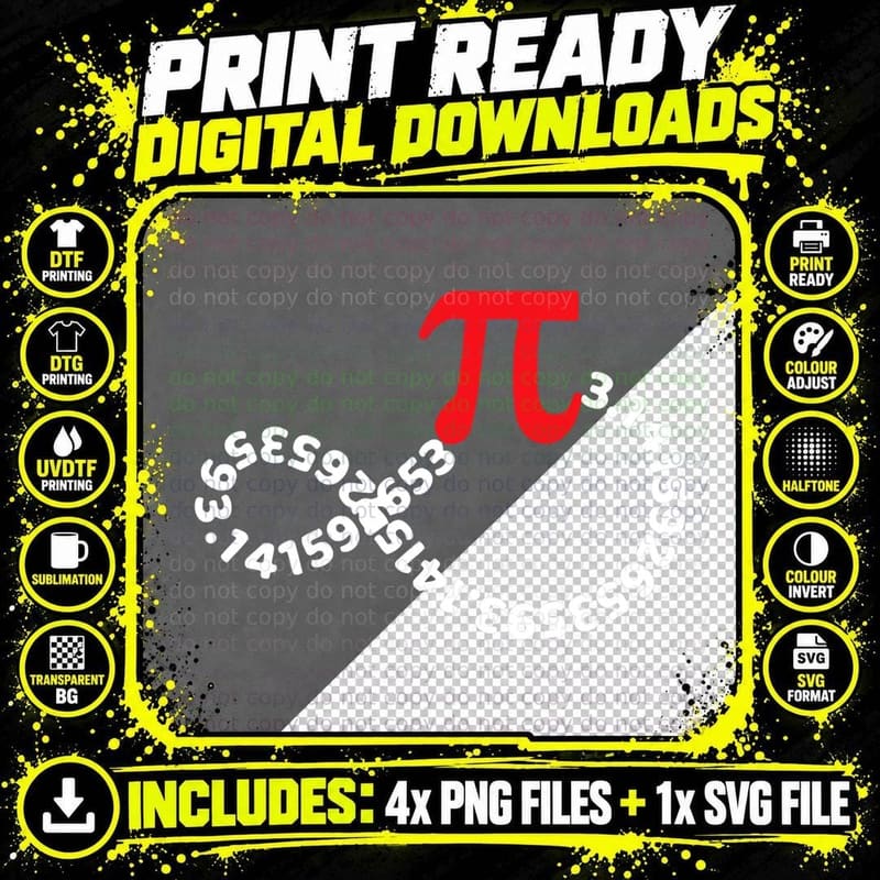 Math Teacher Mathematics Pi Symbol Pi Happy Pi Day Png SVG Digital Bundle