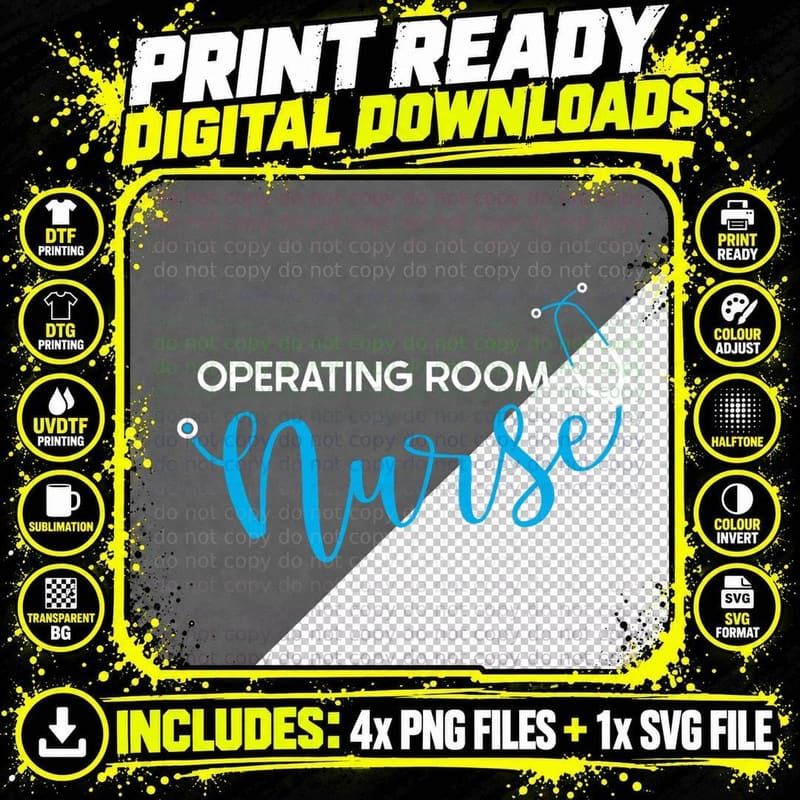 OR Nurse Clothing - Operating Room Nurse T-Shirt Png SVG Digital Bundle