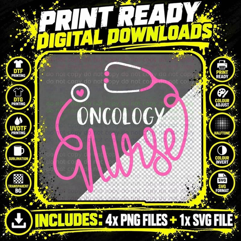Oncology Nurse Funny Oncologist Nursing Department Nurse Png SVG Digital Bundle