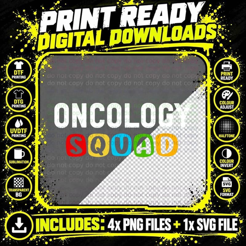 Oncology Squad Medical Assistant Oncology Nurse T-Shirt Png SVG Digital Bundle