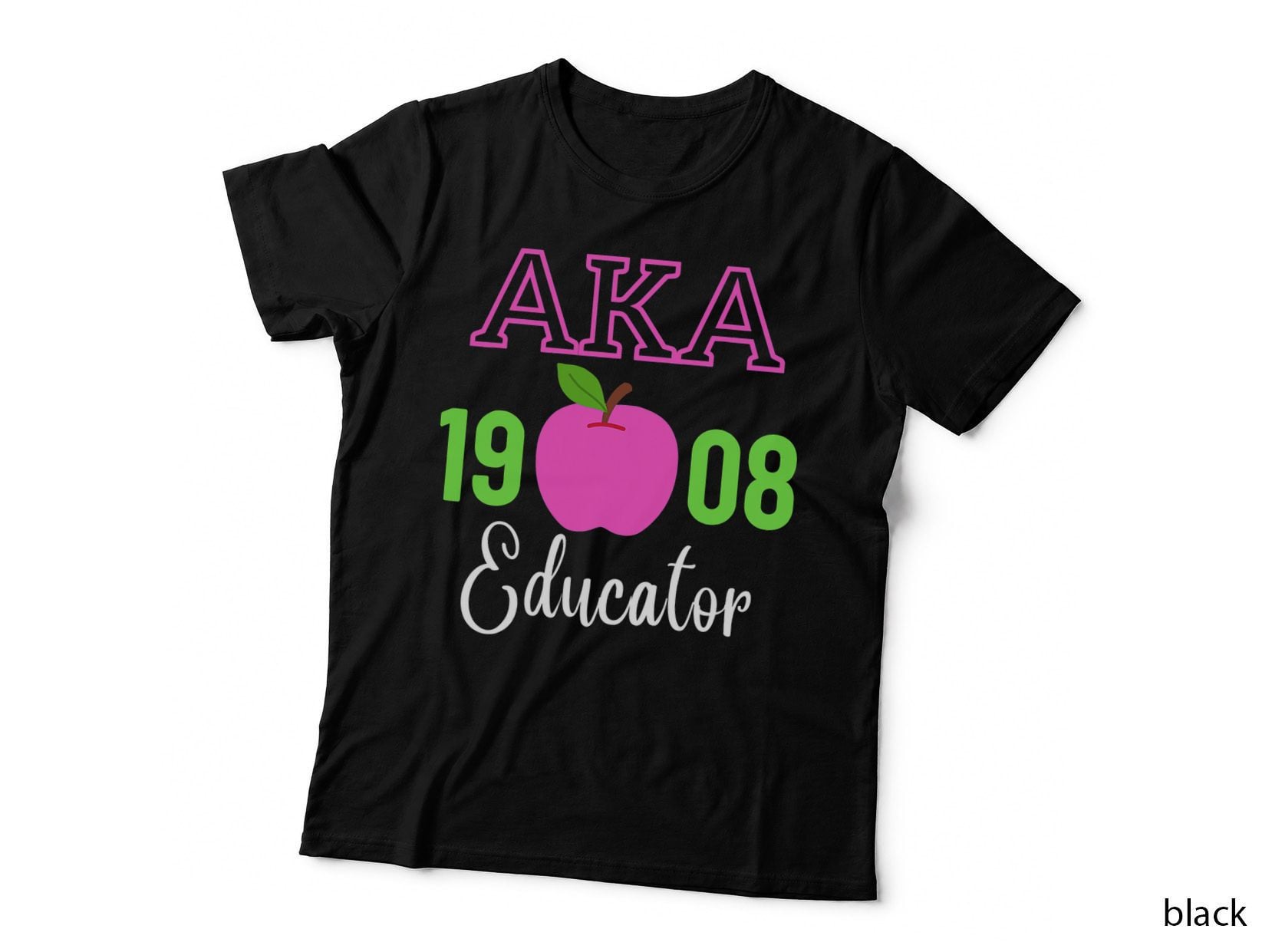 Pink Green Aka Educator Black History Month Teacher Squad T-Shirt