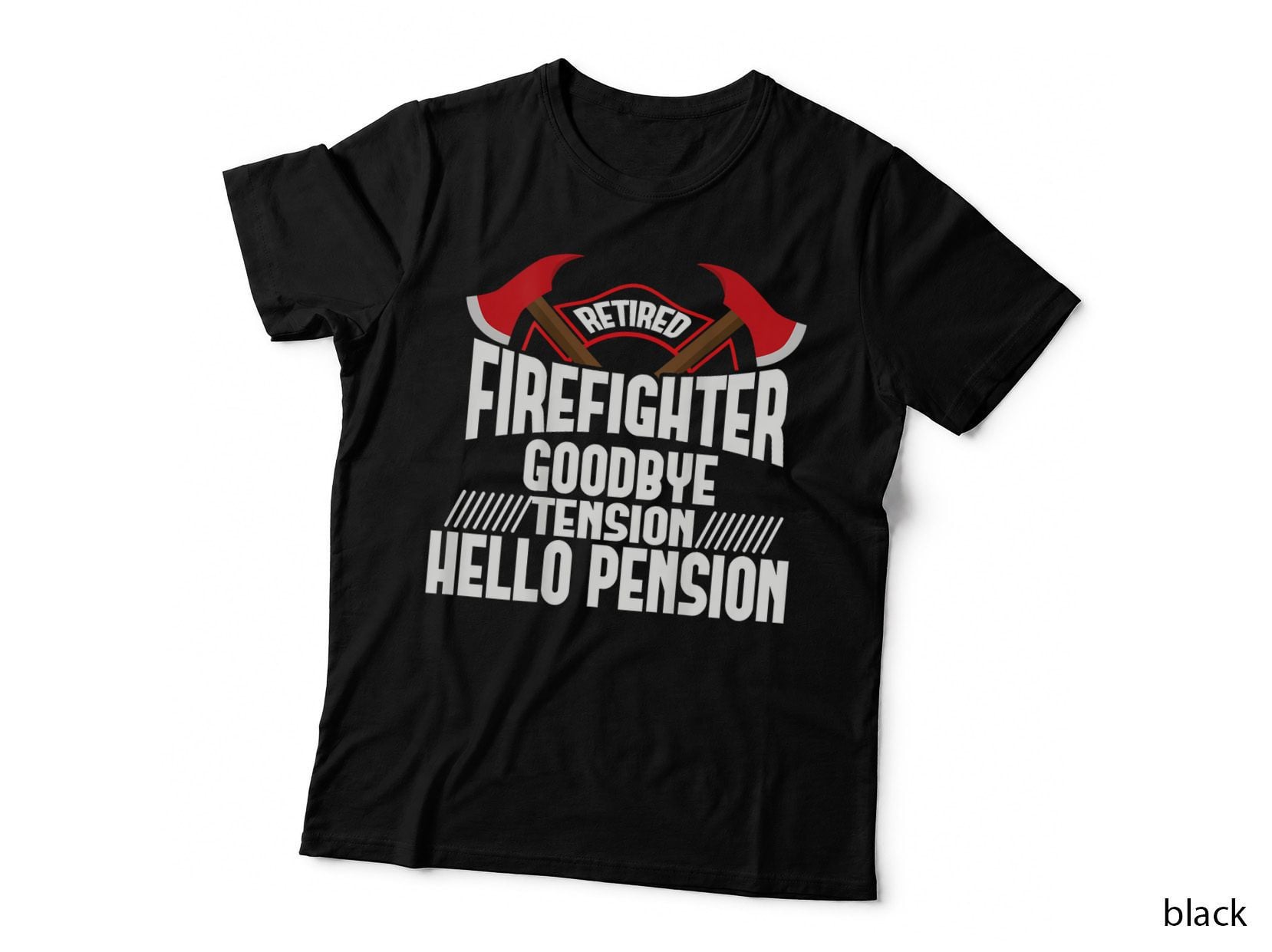 Retired Firefighter Thin Red Line Retirement Party Gift T-Shirt