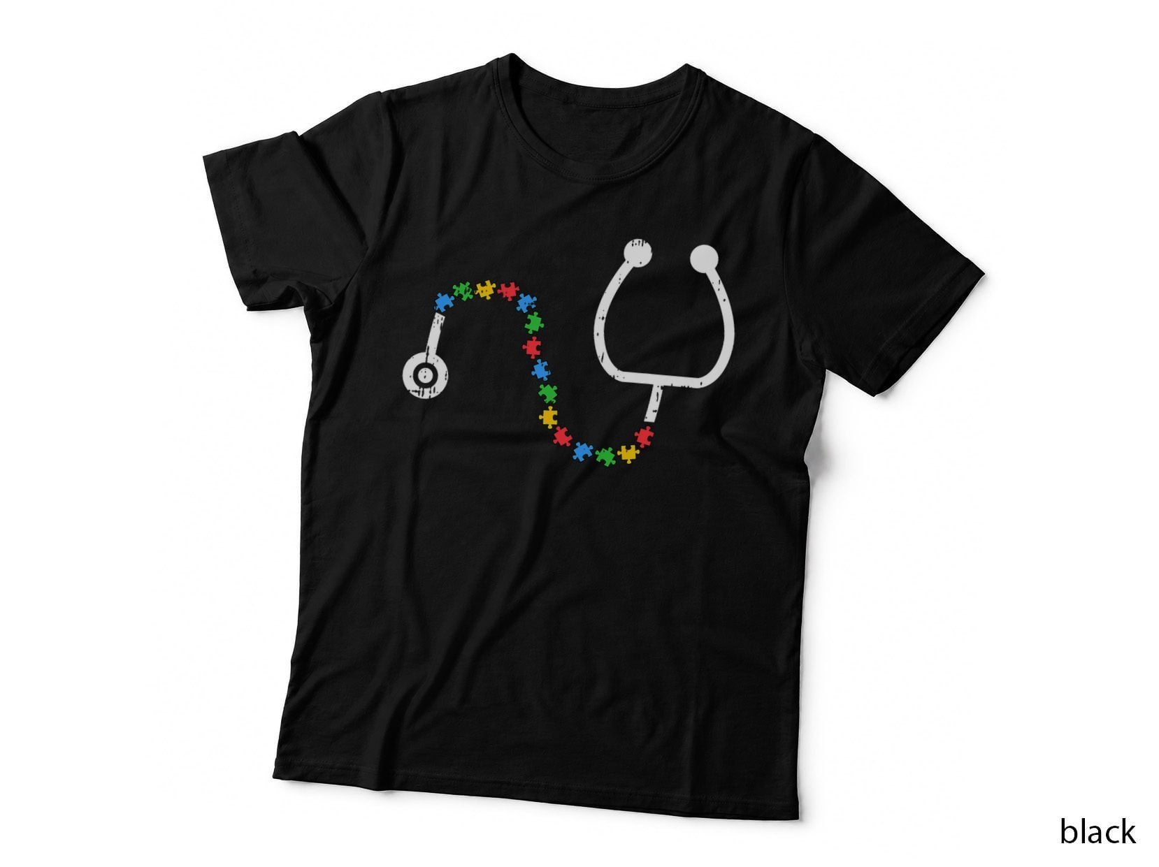 Stethoscope Autism Awareness Medical RN Nurse Doctor Gifts T-Shirt
