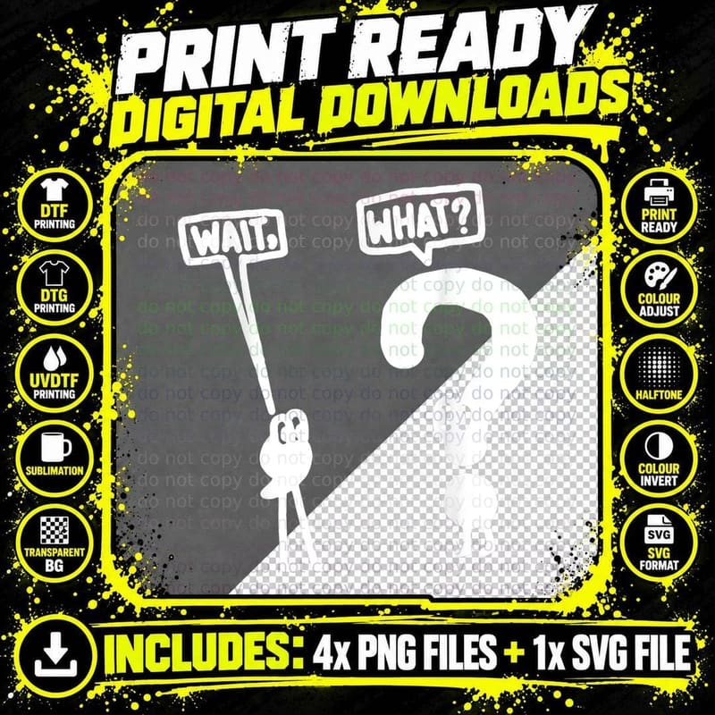 Wait What Fun Grammar Questioning Grammar Teacher Png SVG Digital Bundle