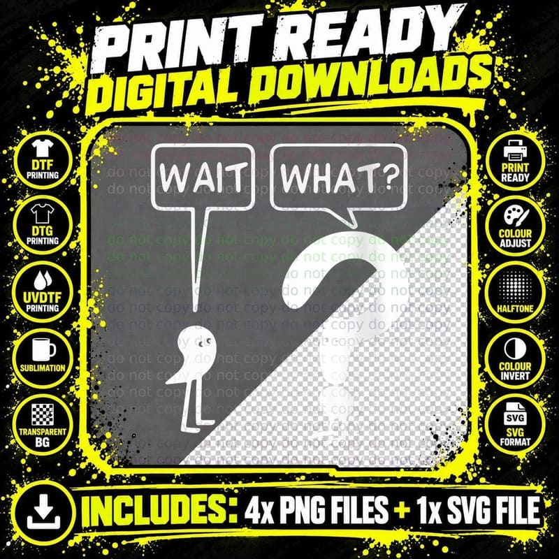 Wait. What Grammar Pun Punctuation Joke English Teacher Png SVG Digital Bundle