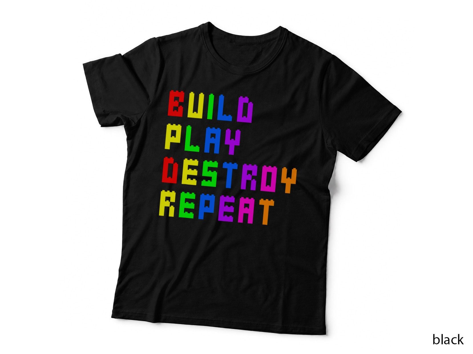 Build Play Destroy Building Blocks Master Builder Engineer T-Shirt