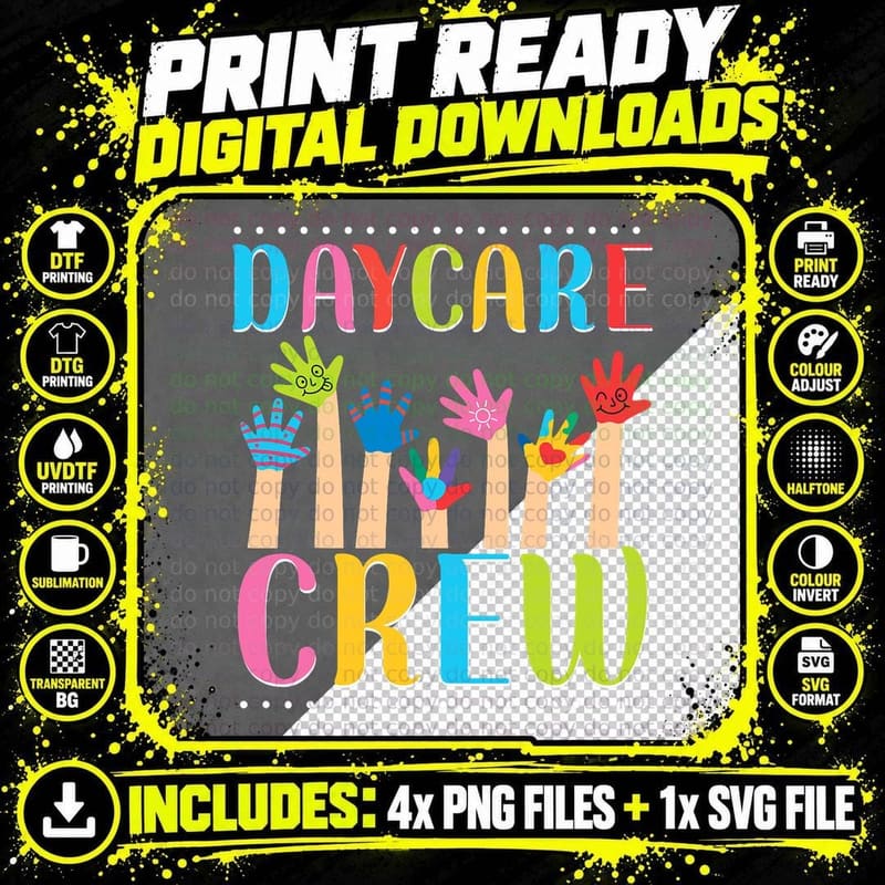 Childcare Daycare Provider Teacher Babysitter Daycare Png SVG Digital Bundle