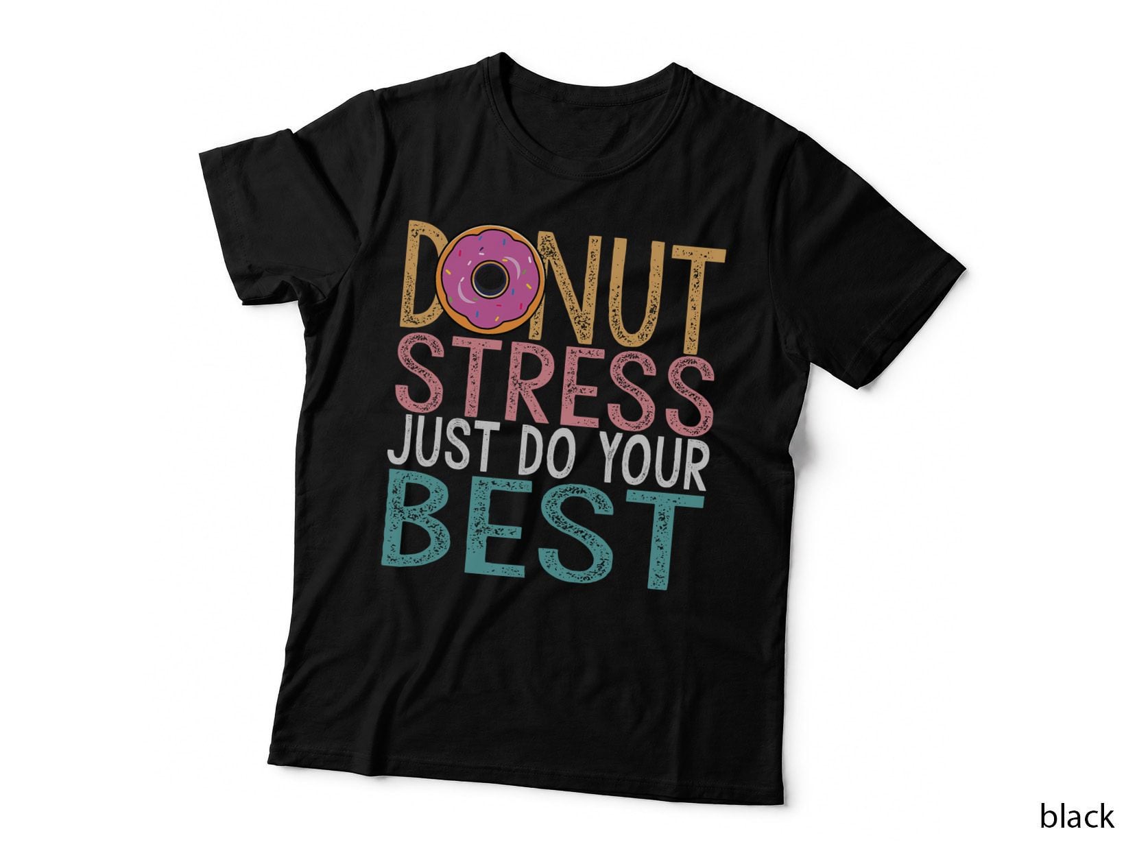 Donut Stress Just Do Your Best Testing Day Teacher Unicorn T-Shirt