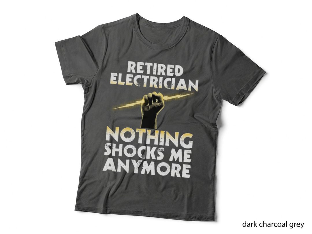 Electrician Retirement Art for Men Women Retired Electrician T-Shirt