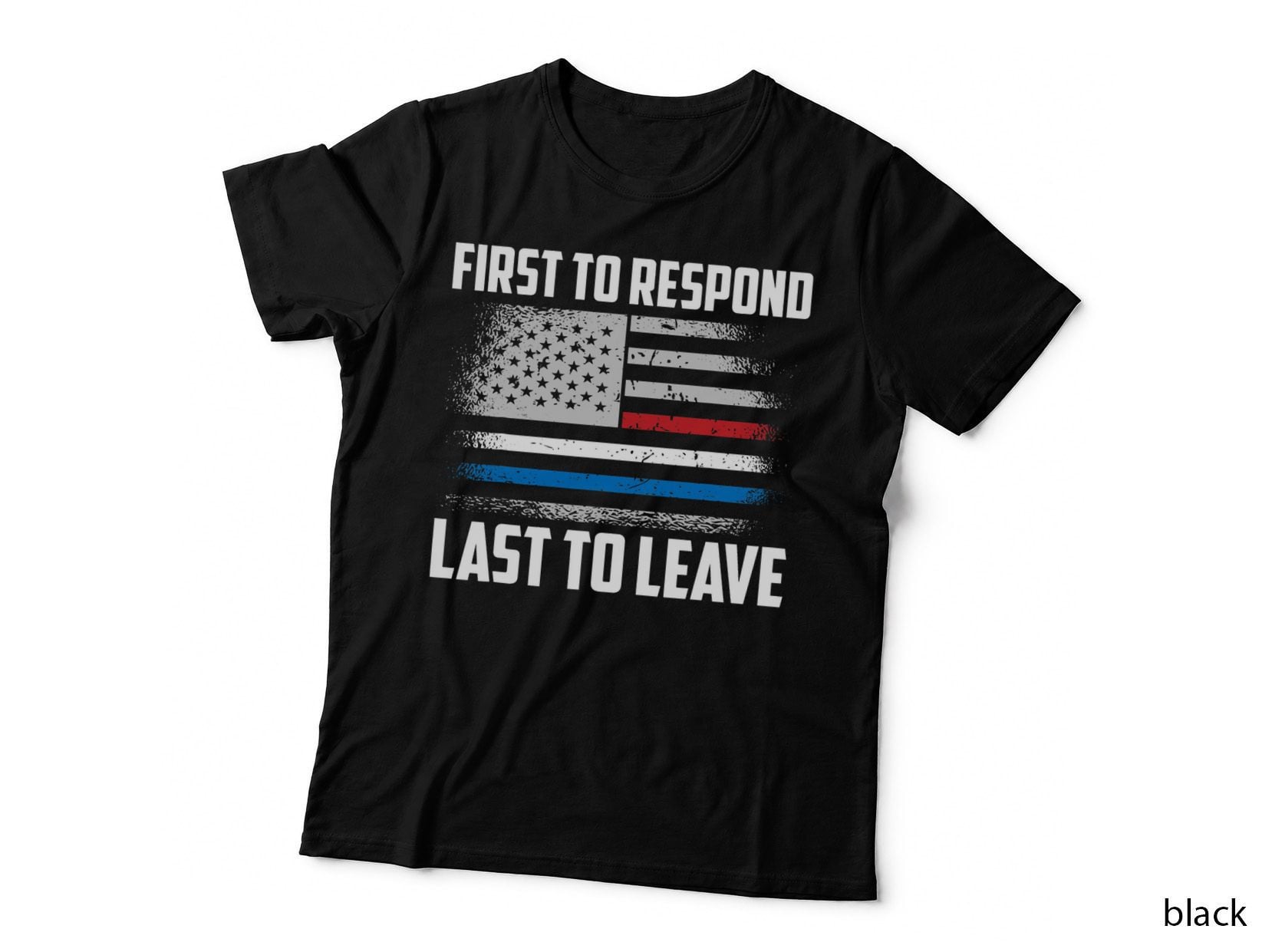 Emergency Us Flag Thin Yellow Line - Gold Police Dispatcher T-Shirt
