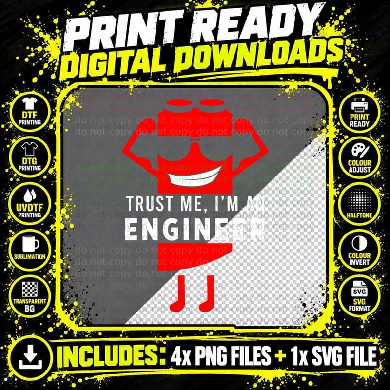 Funny Building Blocks Engineer Master Builder Png SVG Digital Bundle