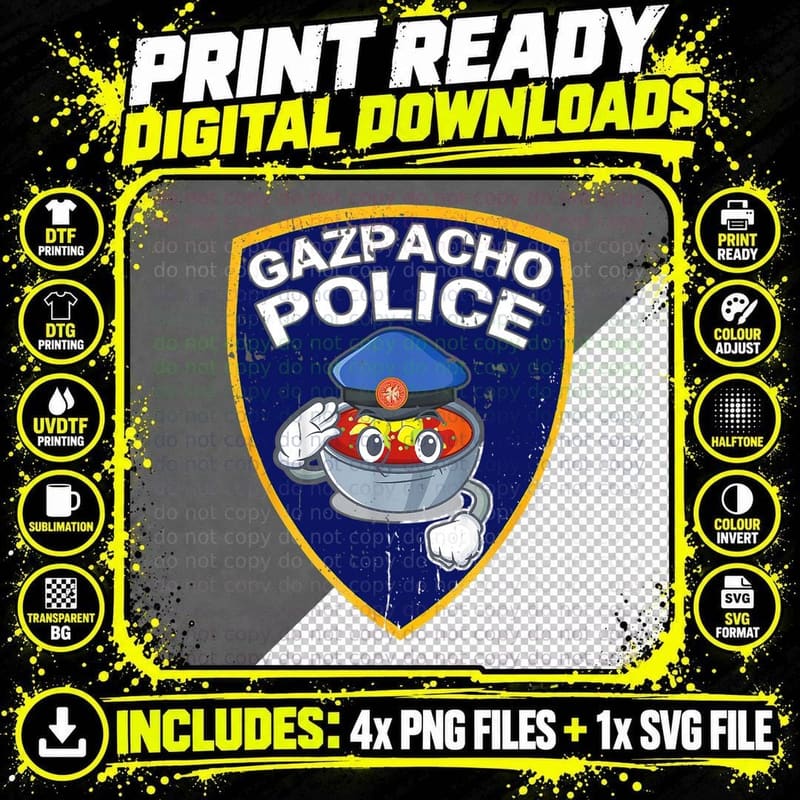 Funny Gazpacho Police Greene Pelosi Vintage T-Shirt Png SVG Digital Bundle