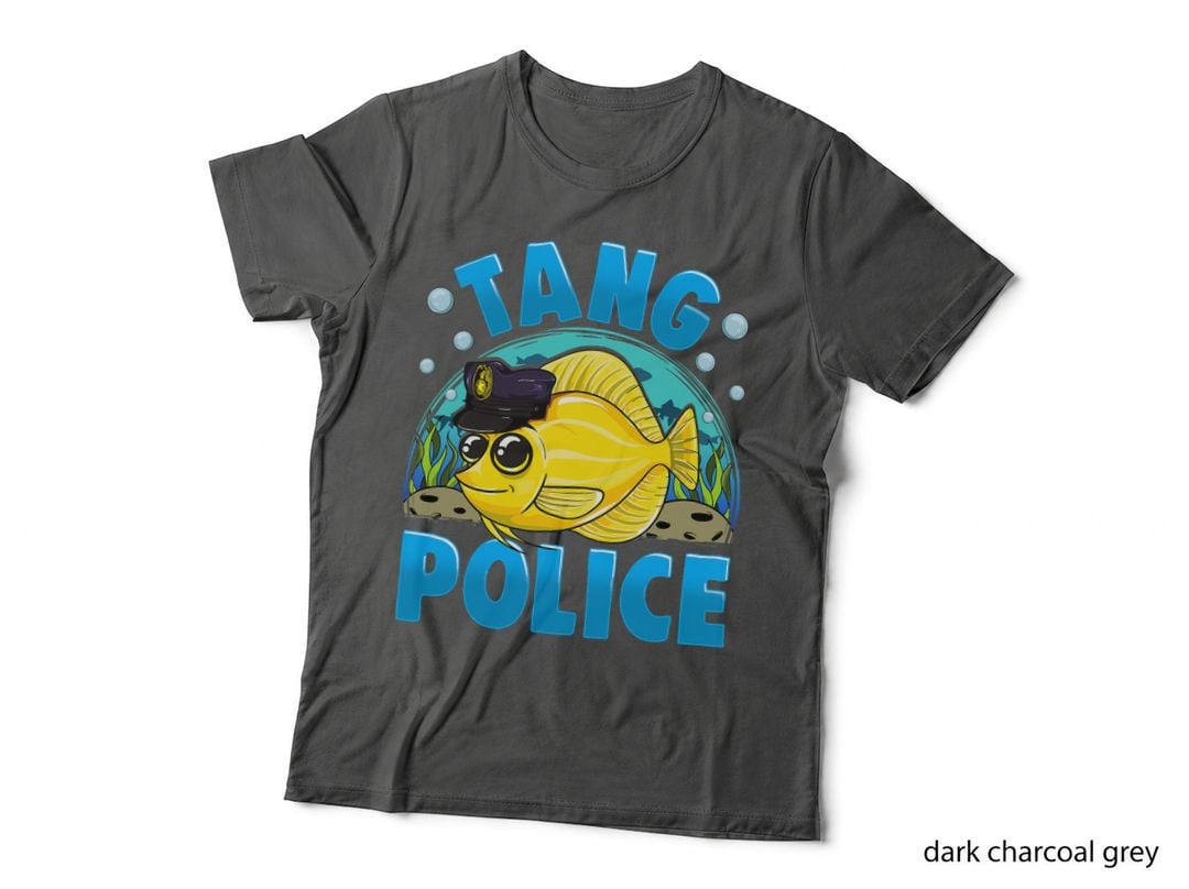 Funny Saltwater Aquarium Yellow Tang Police Aquarist Joke T-Shirt
