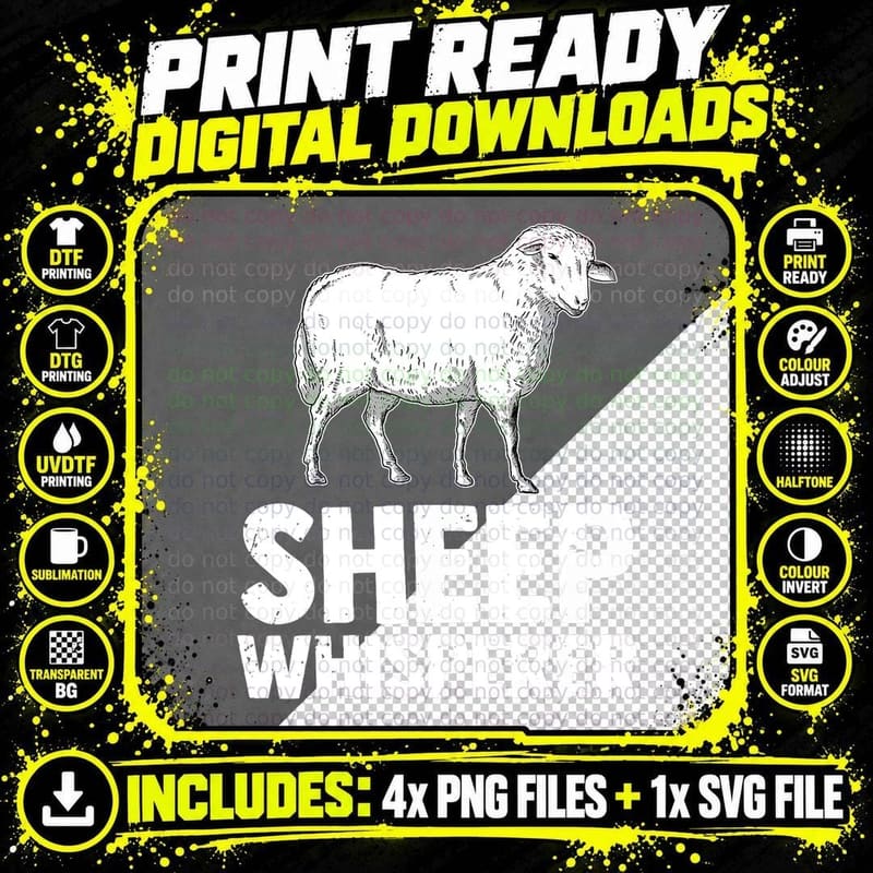 Funny Sheep Art for Men Women Livestock Farmer Sheep Png SVG Digital Bundle