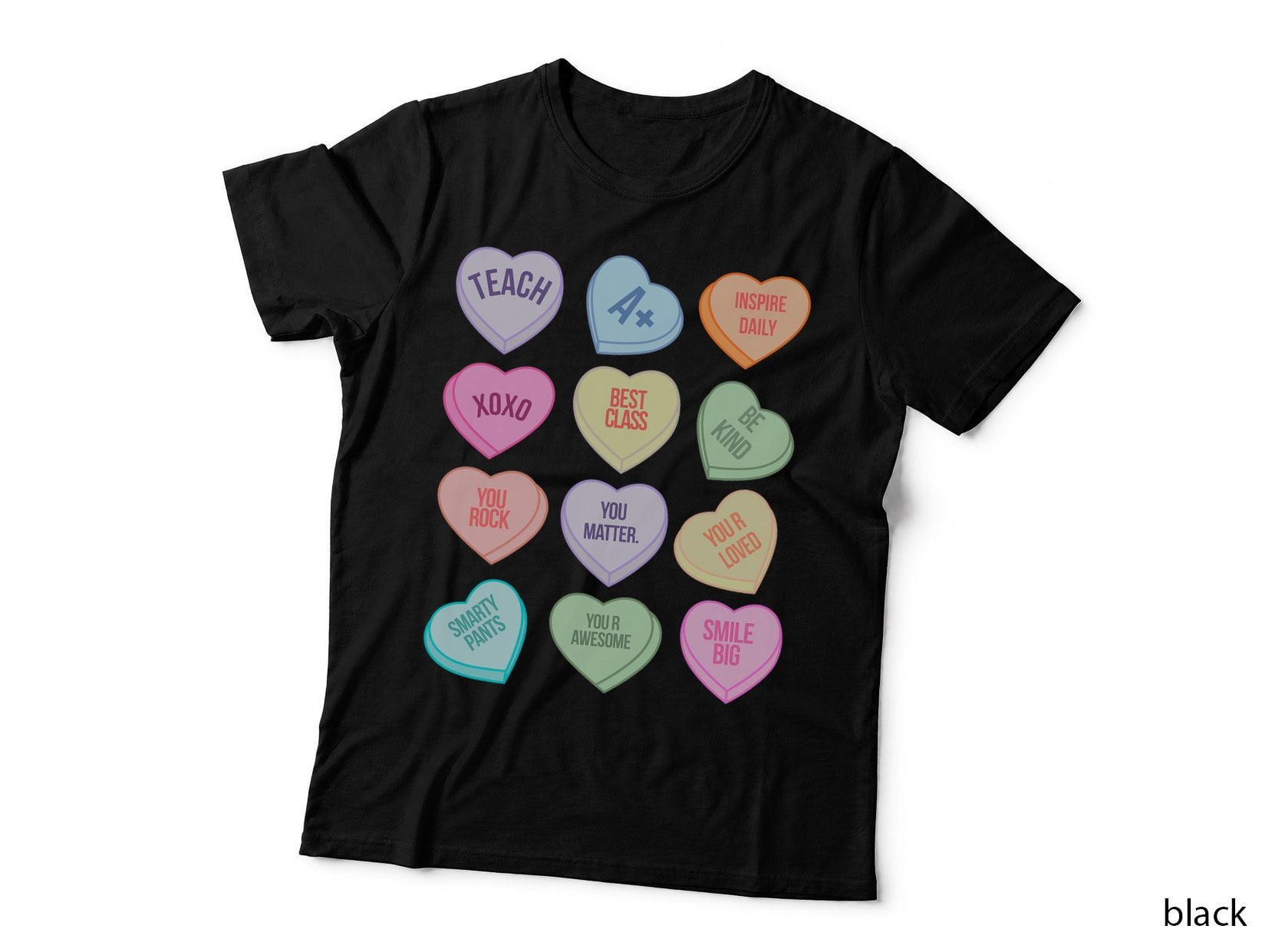 Funny Teacher Valentines Day Teach Heart Candy T-Shirt