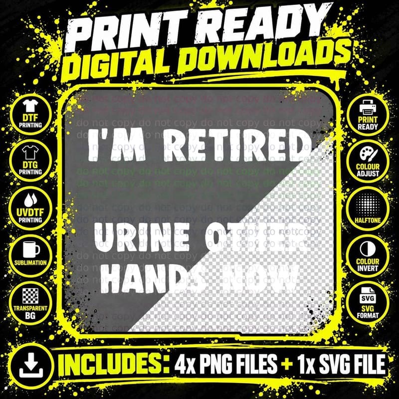 Funny Urology Nurse Urologist Retirement Gift T-Shirt Png SVG Digital Bundle