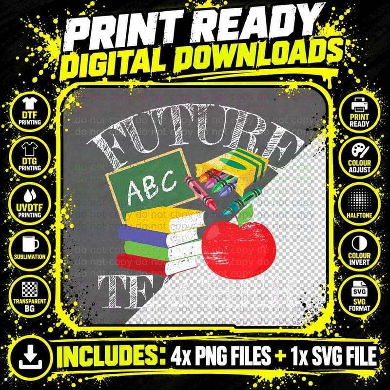 Future Teacher Costume for Men Women Adults and Kids Png SVG Digital Bundle