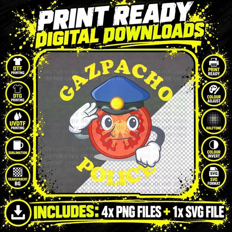 Gazpacho Police T-Shirt, Law Enforcement Tee Png SVG Digital Bundle